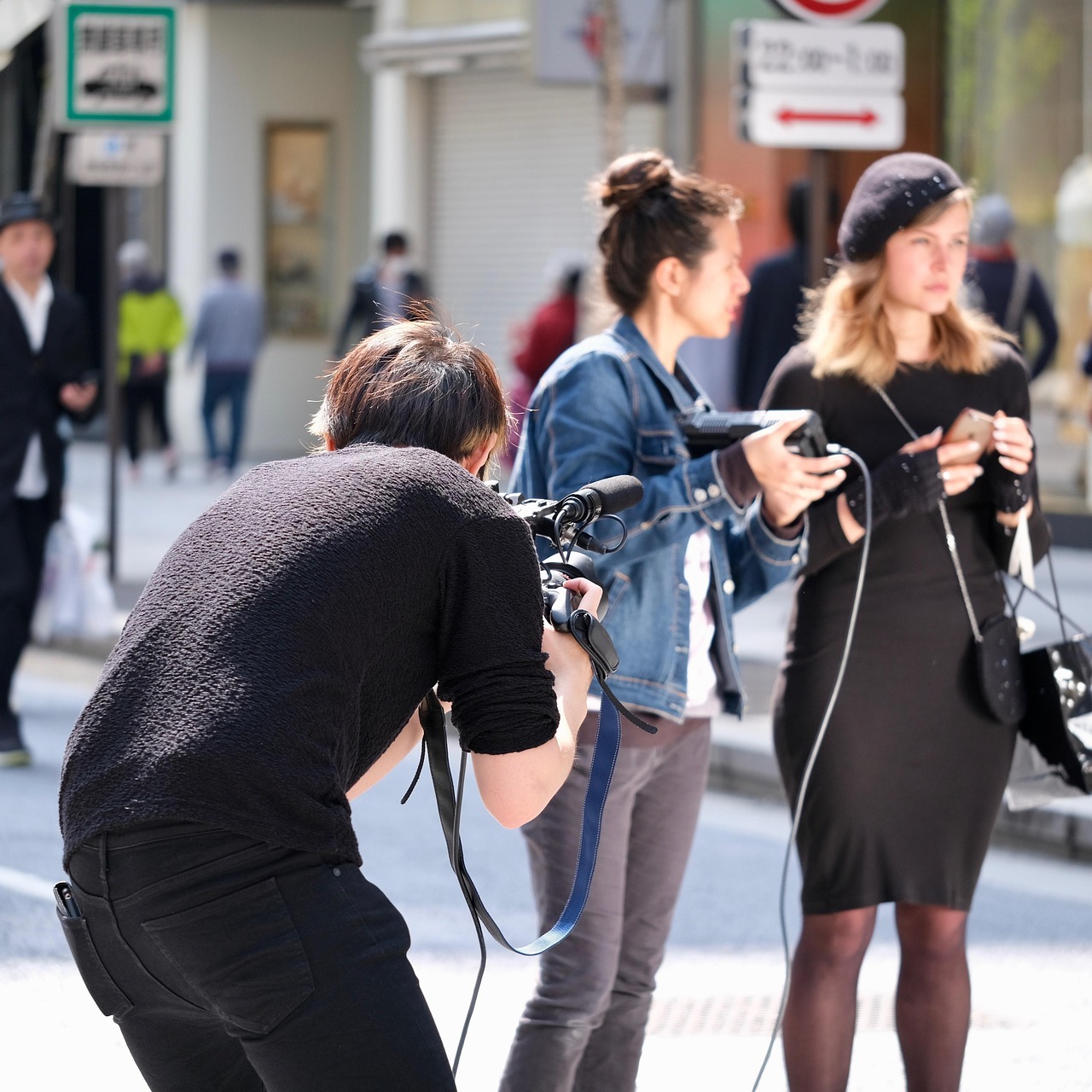 Journalists recording on the streets - ThePRChic Blog Post